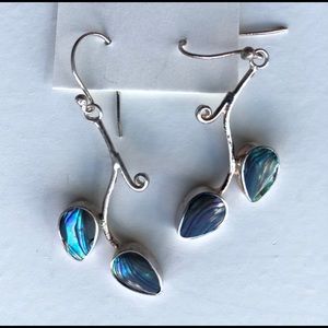 925 Silver and Abalone Earrings